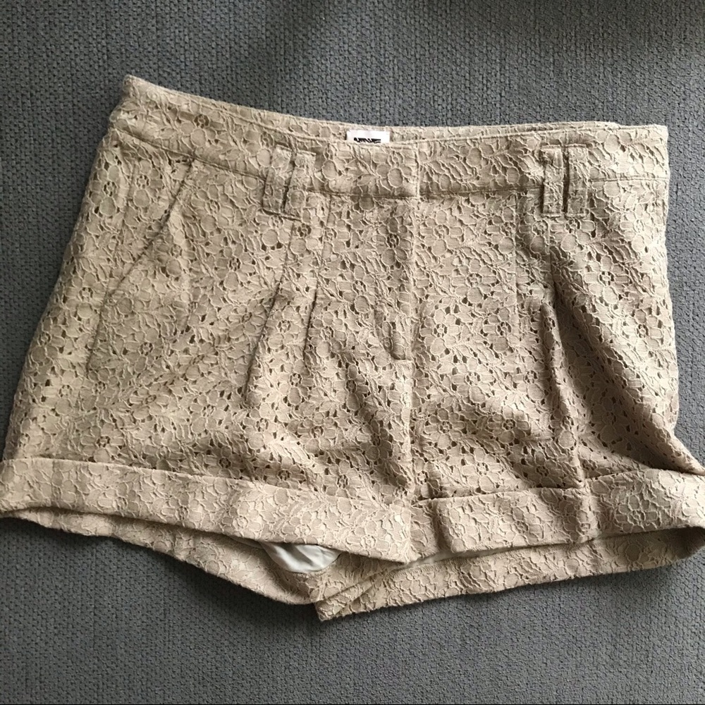 Tan lace Shorts